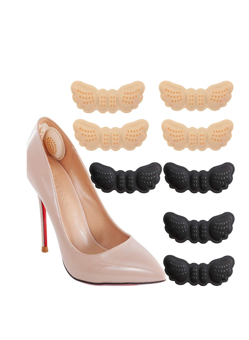Heel Cushion Inserts, Heel Grips Shoe Pads for Loose Shoes Too Big Inserts Grips Liners Heel Blister Protectors for Women Men, Prevent Heel Slip and Blister 4Pairs Thin - Image 1