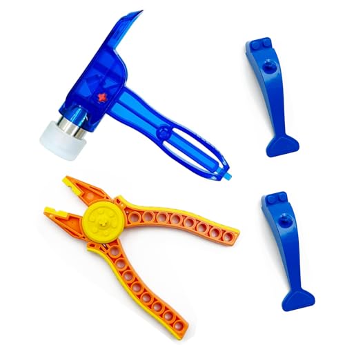 MOCBROPCS 4 in 1 Building Blocks Tool Kit Brick Separator Tools Compatible with Technic Blocks Tool Accessories MultiFunctional Hammer Pliers Random Color - Image 1