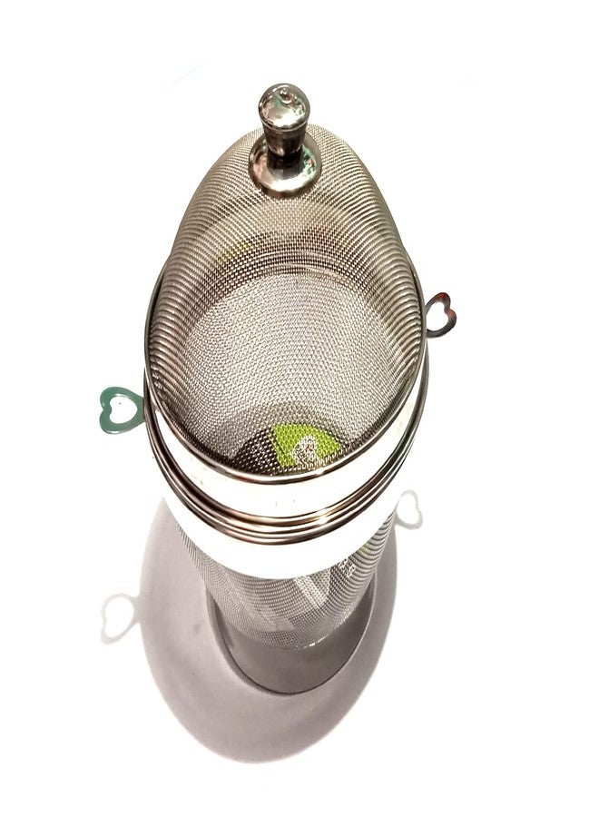 Pure Stainless Steel Round Basket with Cover Size 9 Inch (202 Grade Stainless Steel) - Image 2