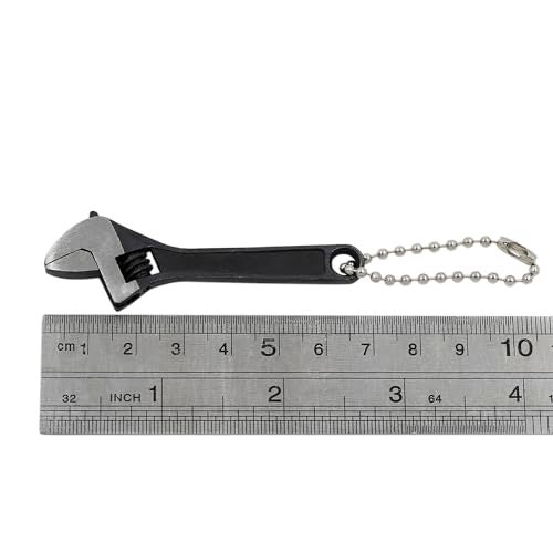 GENNEL 2.5 inch Mini Size Adjustable Wrench, 2.5" Black Tiny Spanner Nut Wrench Tool, Jaw Capacity 0~10mm - Image 3