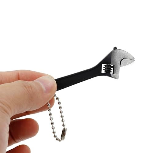 GENNEL 2.5 inch Mini Size Adjustable Wrench, 2.5" Black Tiny Spanner Nut Wrench Tool, Jaw Capacity 0~10mm - Image 2