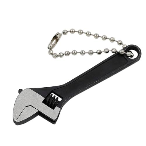 GENNEL 2.5 inch Mini Size Adjustable Wrench, 2.5" Black Tiny Spanner Nut Wrench Tool, Jaw Capacity 0~10mm - Image 1