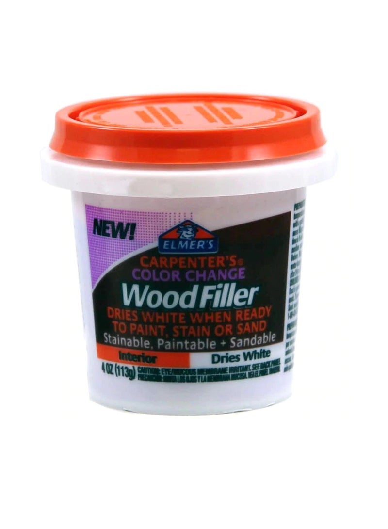 ELMER'S WOOD FILLER COLOR CHANGE WHITE 4OZ - Image 1