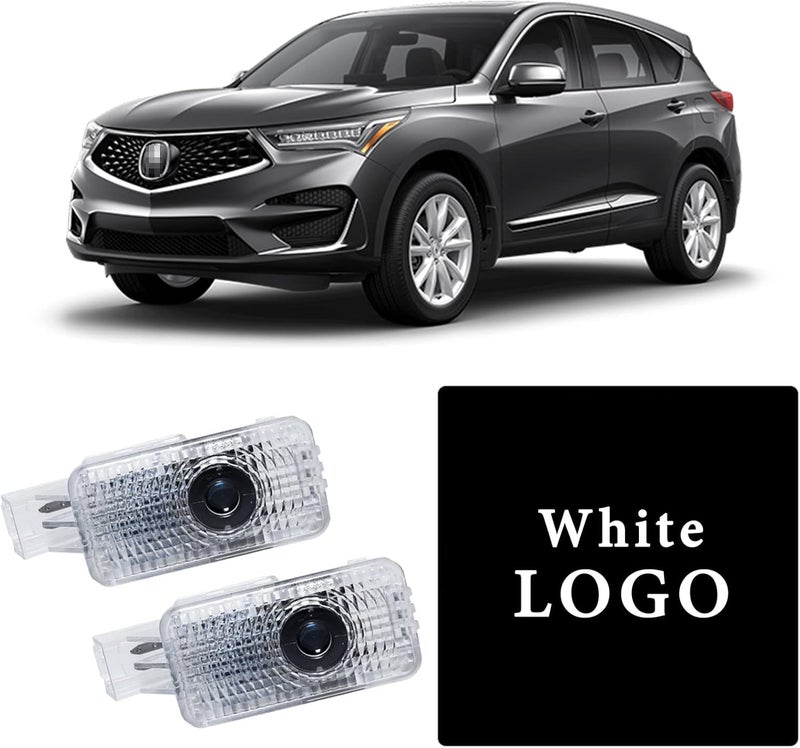 Jfsotls Never Fade Car LED Door Logo Projector Ghost Shadow Light - 2pcs Set, White - Image 1