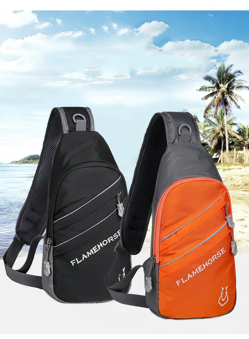 فليم هورس حقيبة صدر خارجية عصرية جديدة وحقيبة رسول عاكسة للرجال والنساء وحقيبة كتف خفيفة الوزن مقاومة للماء - Image 4