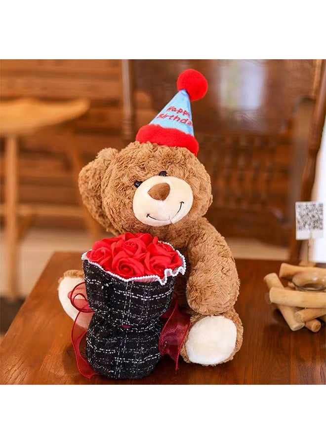 Teddy birthday bear toy, 30cm teddy bear plush toy, birthday, Valentine's Day, Christmas gift for boys and girls - Image 4