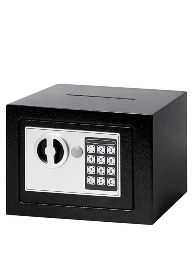 خزنة إلكترونية رقمية مزودة بقفل وفتحة لوحة مفاتيح - خزنة أمان فولاذية مدمجة لحفظ النقود والمجوهرات والمستندات والأشياء الثمينة - مثالية للاستخدام المنزلي أو المكتبي أو التجاري - Image 1