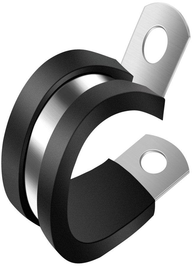 ZIPCCI 1 Inch Cable Clamp, 15 Pack Stainless Steel Wire Clamp, Rubber Metal Hose Clamps for Wire Line Clips, Pipe, Hose Bracket, Tube Holder (26mm) - Image 1