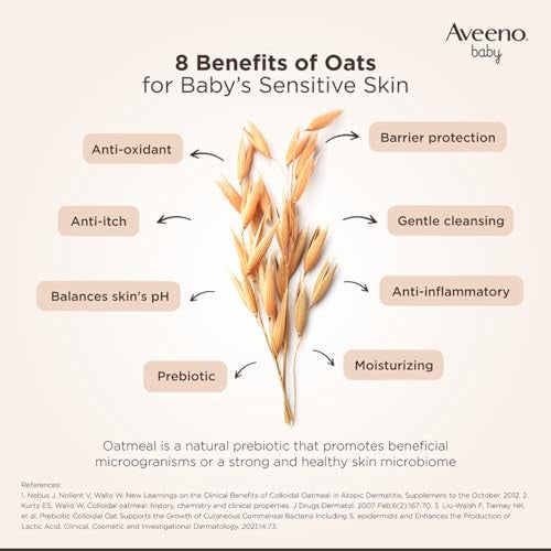 Aveeno Baby Daily Moisture Lotion (227g) Pack of 2 | With oat flour & glycerin | Hypoallergenic, fragrance-free, pediatrician recommended | Nourishes, soothes, & protects baby's sensitive skin - Image 3