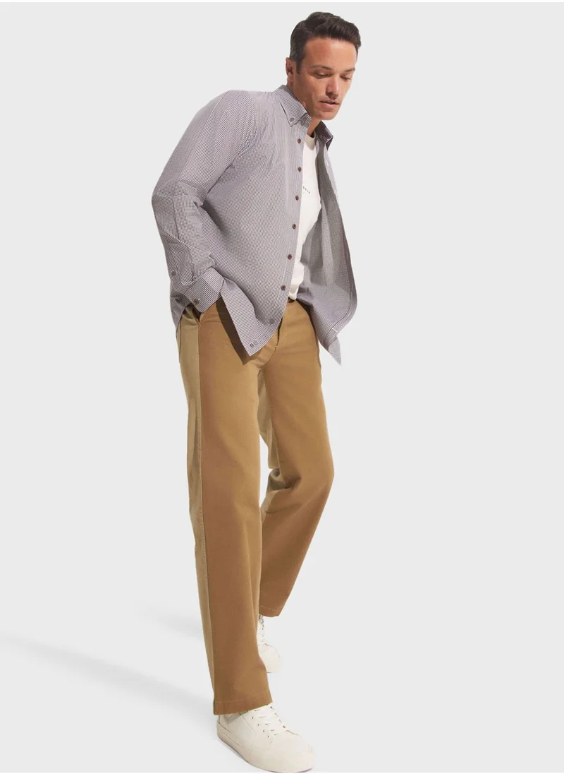 JUNE Check Deatiled  Regular Fit Shirt