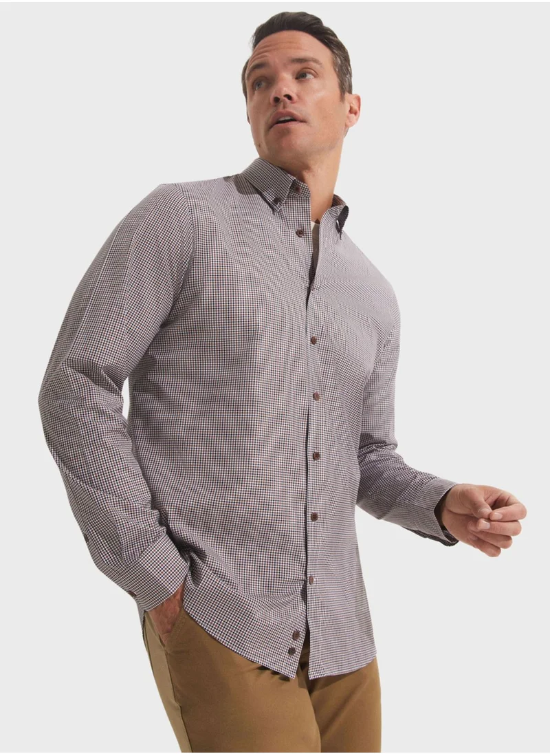 JUNE Check Deatiled  Regular Fit Shirt