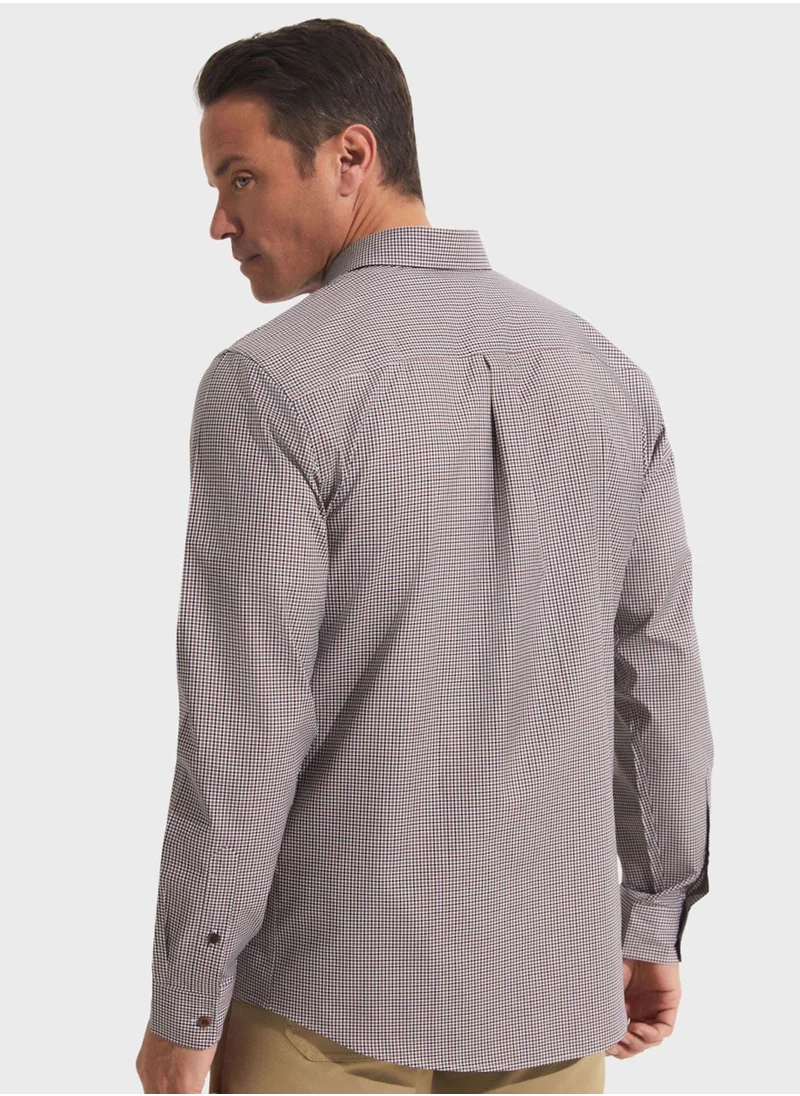 JUNE Check Deatiled  Regular Fit Shirt