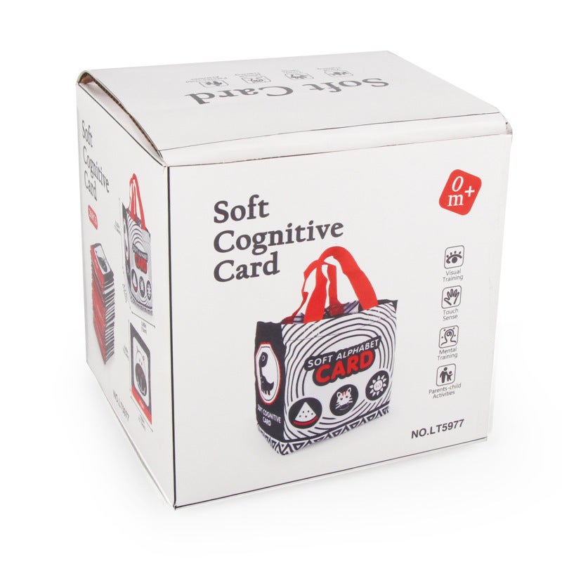 Baby early education Enlightenment cognition card cloth book Baby Animal letter Cognition 26 pieces storage bag suit (CP5977 digital cognitive boxed +1.5 yuan) - Image 1