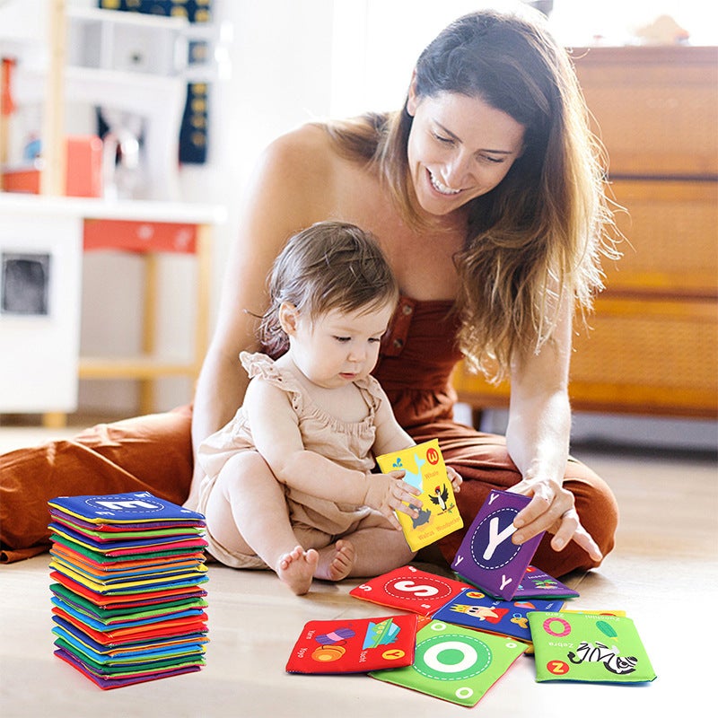 Baby early education Enlightenment cognition card cloth book Baby Animal letter Cognition 26 pieces storage bag suit (CP5977 digital cognitive boxed +1.5 yuan) - Image 3