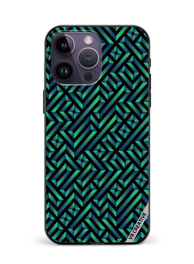 VR CREATIVE Protective Case Cover For Apple iPhone 16 Pro Max Geometric Pattern Design Multicolour