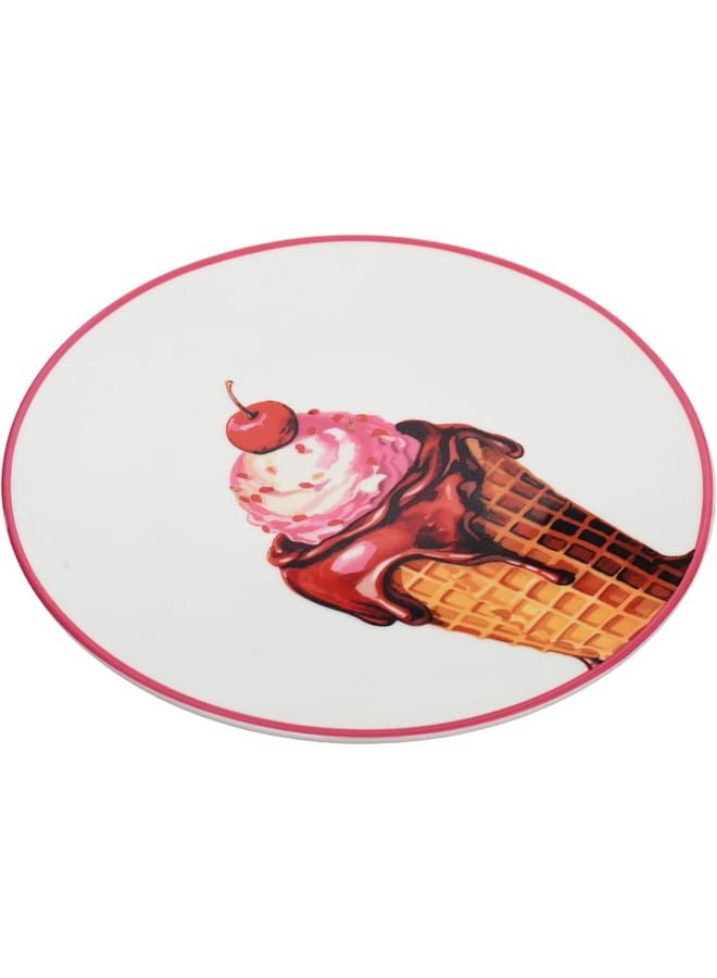 Rosa/Porcelain (Ice Cream 3 Dessert Plate 21 Cm Coup) - Image 1
