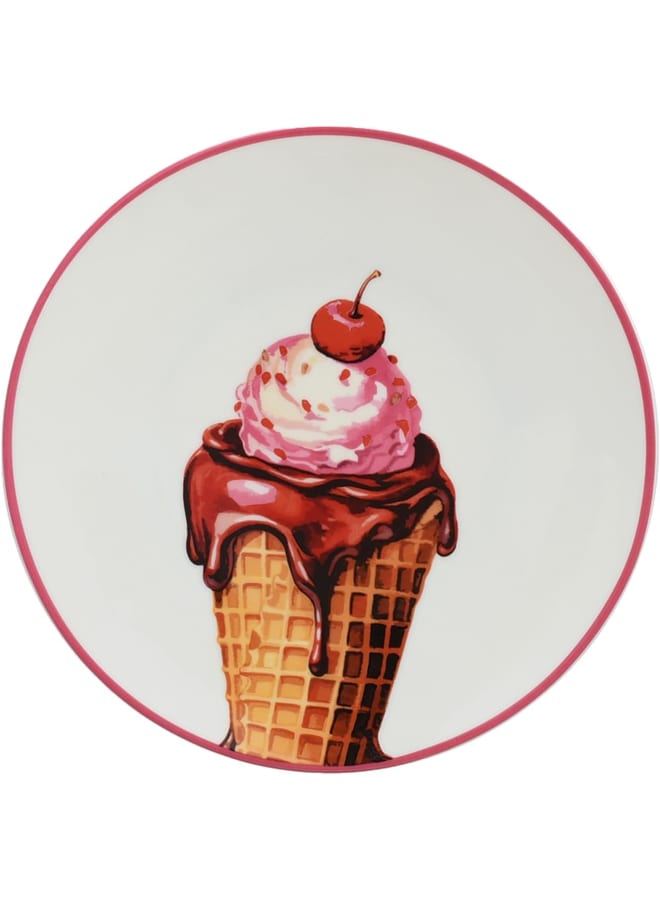 Rosa/Porcelain (Ice Cream 3 Dessert Plate 21 Cm Coup) - Image 2