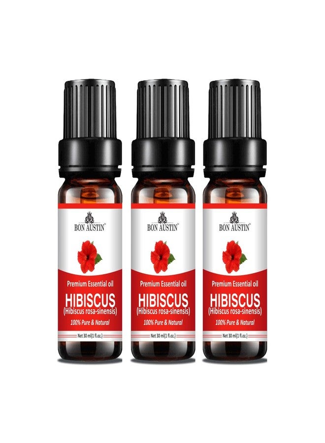 Bon Austin Natural Hibiscus Oil, Pure & Natural Hair and Skin | Care Oil for Daily Use | Pack of 3 (30 ml Each, Total 90 ml) - Image 2