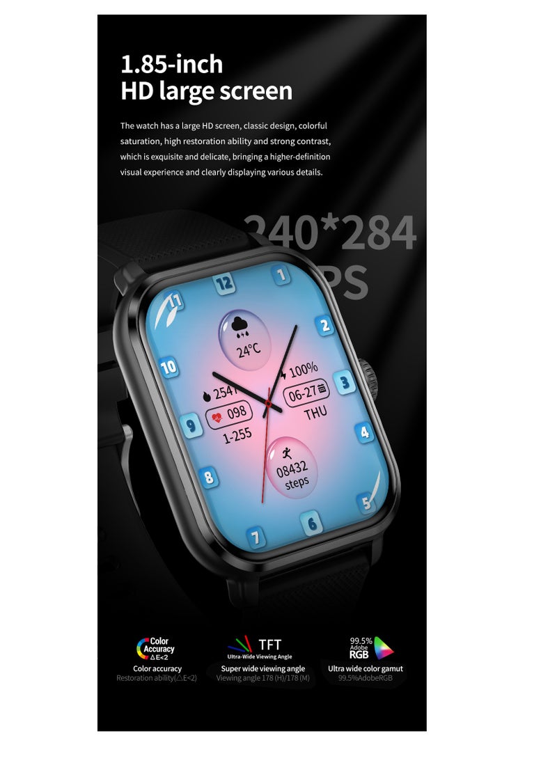 GULFLINK - IP68 Waterproof 2024 M12 Health Monitoring GPS Smart Watch Multi-Locomotion Mode Multilingual Pedometer Smart Watch- Silver - Image 1