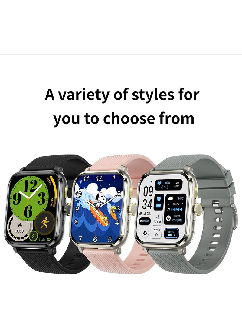 GULFLINK - IP68 Waterproof 2024 M12 Health Monitoring GPS Smart Watch Multi-Locomotion Mode Multilingual Pedometer Smart Watch- Silver - Image 1