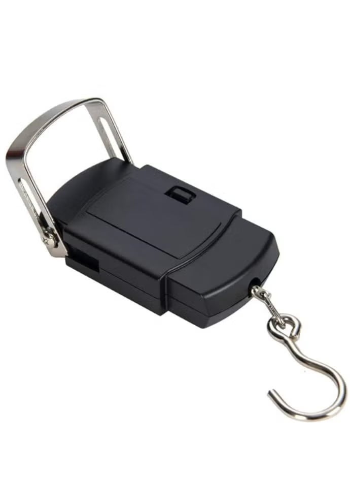 Portable Digital Luggage & Hanging Scale with Metal Hook - 50kg/110lb LCD Display (Battery Included) - Black - Image 5