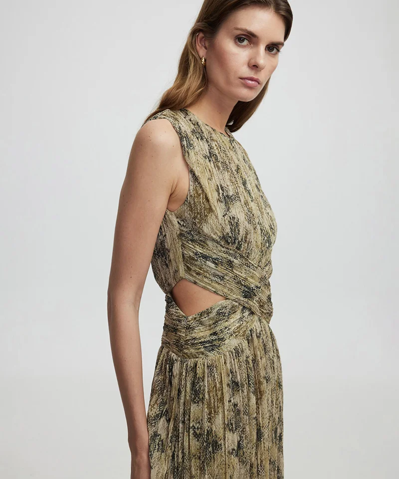 ابيكول Patterned Chiffon Dress