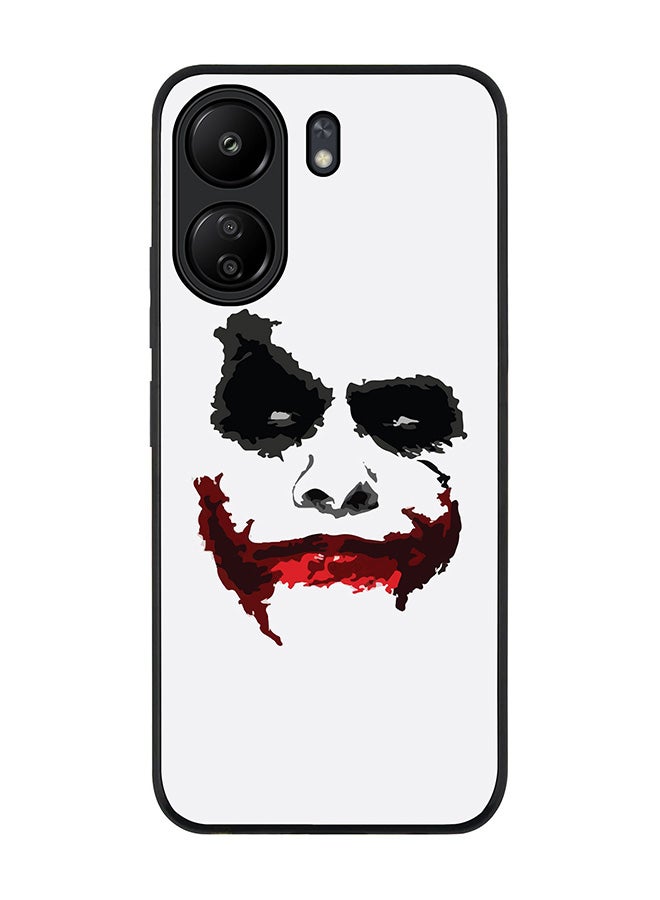 Stylizedd Rugged Black edge case for Xiaomi Poco C65, Slim fit Soft Case Flexible Rubber Edges Anti Drop TPU Gel Thin Cover- Joker Grin - Image 1