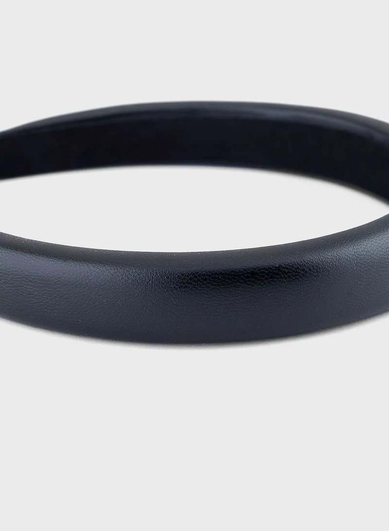 Ginger Skinny Faux Leather Padded Headband