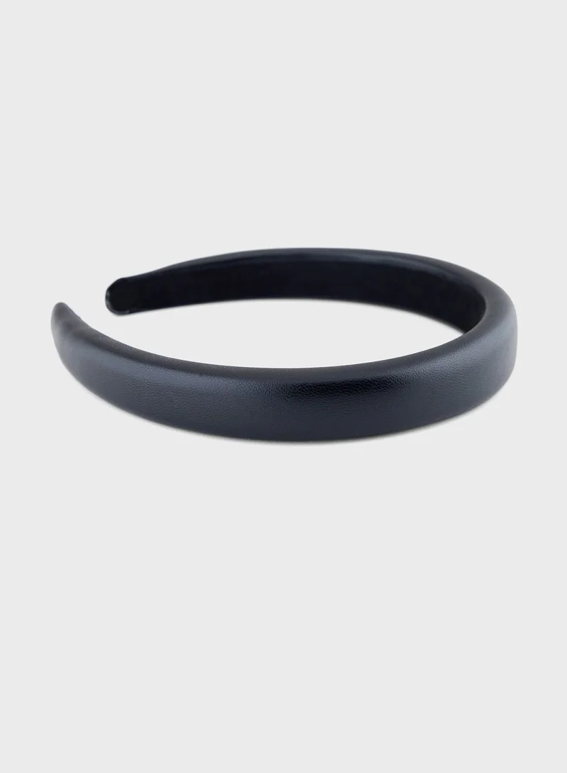 Ginger Skinny Faux Leather Padded Headband