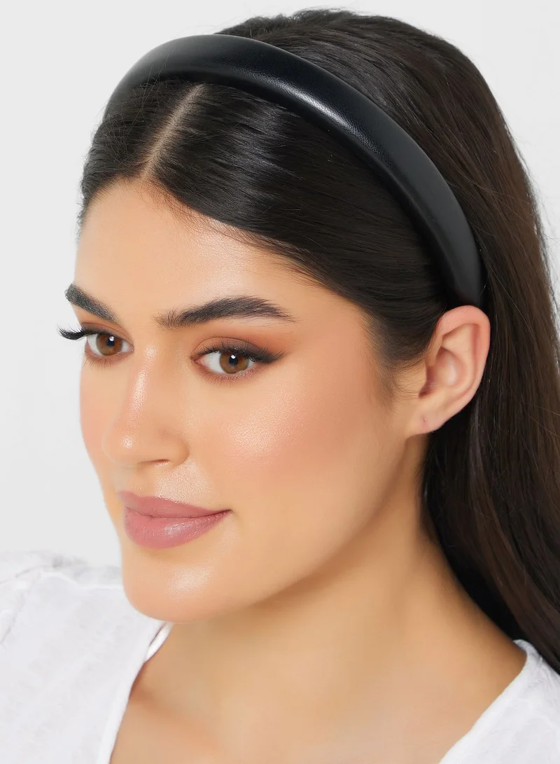 Ginger Skinny Faux Leather Padded Headband