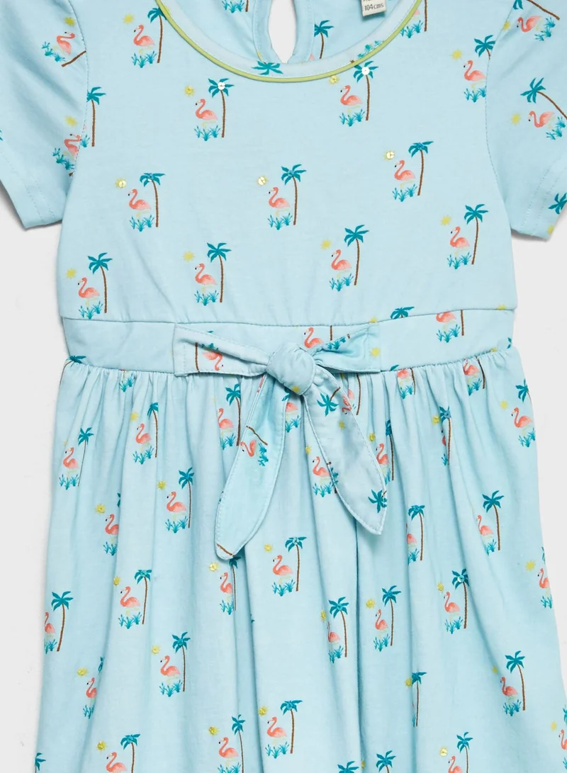 Yumi Girls Little Printed  Dress