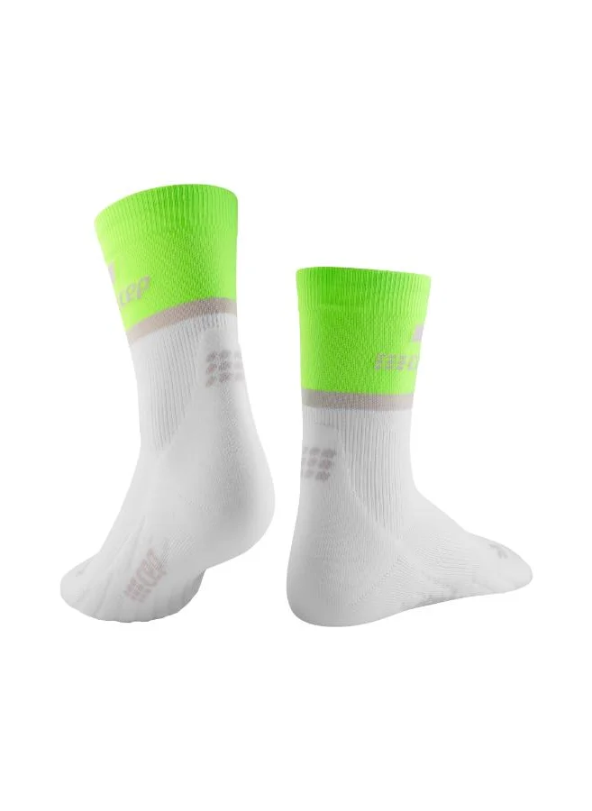 CEP CEP - The Run Compression Socks Mid Cut V4 Green/White Men