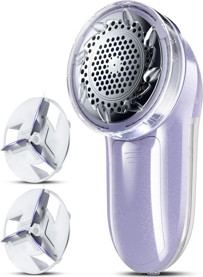 Bymore Fabric Shaver, Lint Remover, Lint Shaver Defuzzer Sweater Shaver for Clothes and Furniture with AC Adapter Pill Fuzz Remover-Purple - Image 1