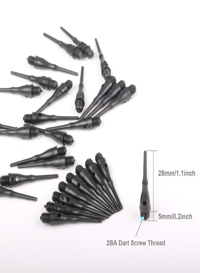 Deetenks Soft Dart Tips 100 PCS 2BA Thread Plastic Soft Tip Soft Dart Tips Replacement Dart Accessories for Dartboard Darts - Image 2
