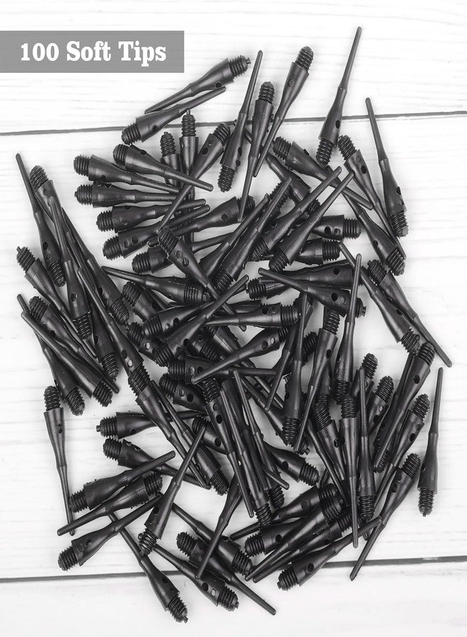 Deetenks Soft Dart Tips 100 PCS 2BA Thread Plastic Soft Tip Soft Dart Tips Replacement Dart Accessories for Dartboard Darts - Image 5