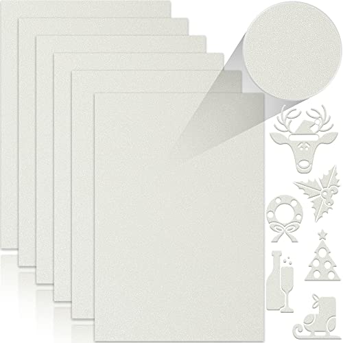 Twavang 24 Sheets White Glitter Cardstock Paper, A4 Premium Sparkly Paper for Scrapbook, DIY Projects, Party Decoration, Gift Box Wrapping 250GSM/92lb - Image 1