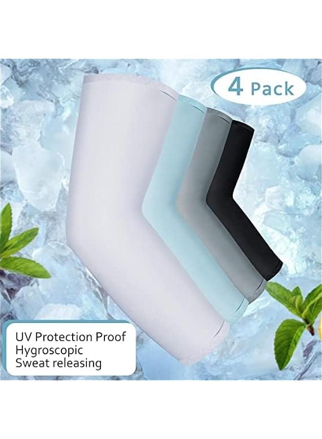 FYLX 4 Pairs Cooling Shawl Arm Sleeves Sun Protection Uni with Finger Hole AntiUV for Golfing Driving Riding Fishing - Image 5