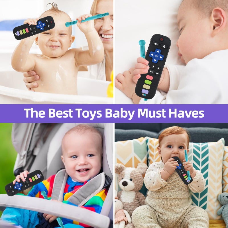 Yinghezu Teething Toys for Babies 0-6 6-12 12-18 Months Bpa Free Teething Sticks and Remote Teether for Babies Baby Sensory Chew Toys for Infants 0-18 Months - Image 4