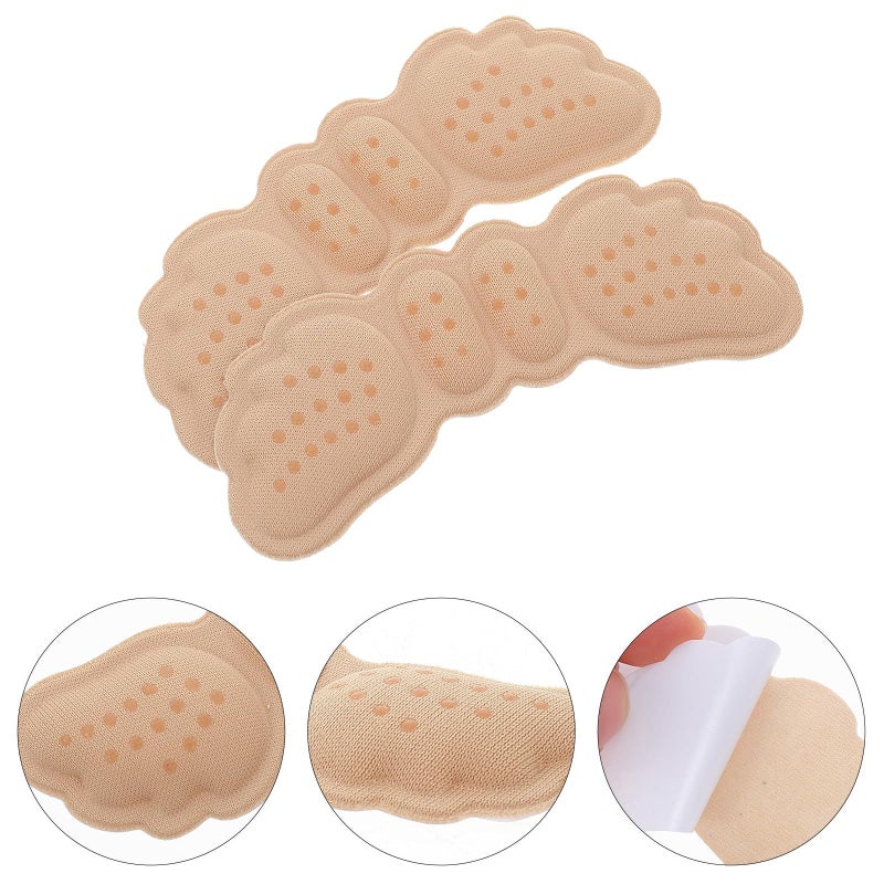 Homoyoyo Adhesive Heel Cushions 10pcs Skin Color Non-Slip Sponge Foot Patches - Image 5