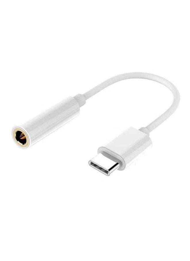 Sunspire USB Type C Headphone Jack Adapter For Htc/Moto White/Silver  - Image 1