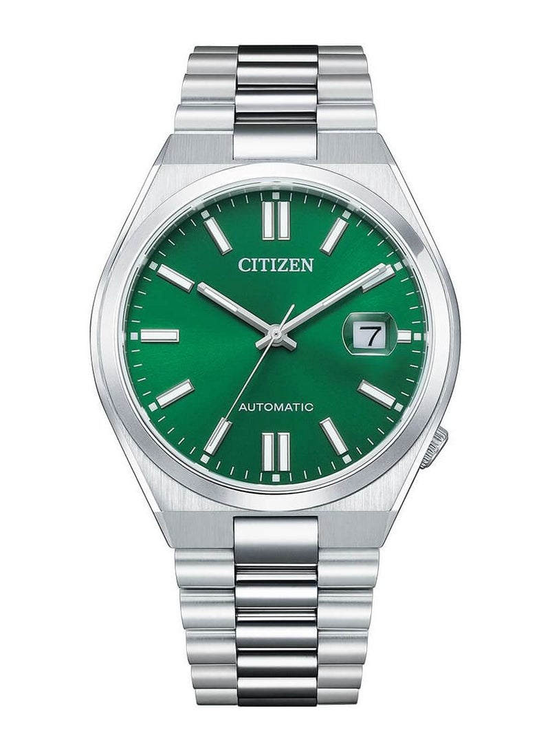 CITIZEN AUTOMATIC GREEN DIAL MENS WATCH NJ0150-81X - Image 1