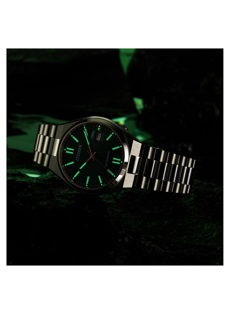 CITIZEN AUTOMATIC GREEN DIAL MENS WATCH NJ0150-81X - Image 5