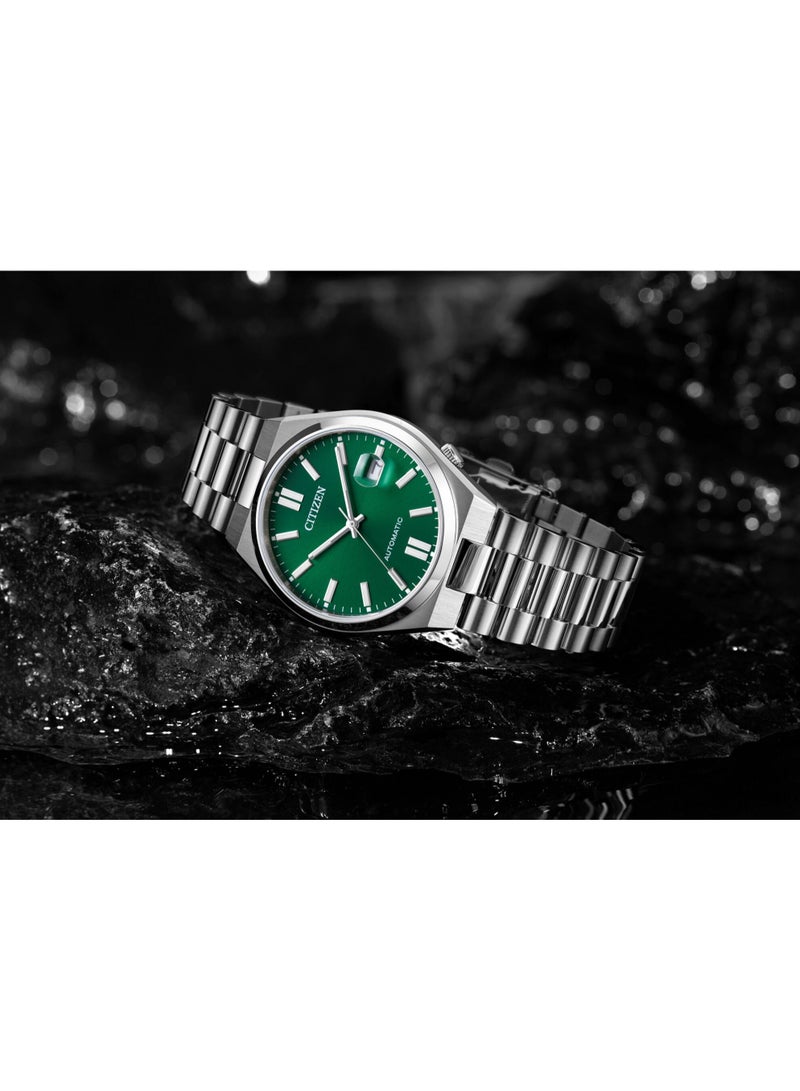 CITIZEN AUTOMATIC GREEN DIAL MENS WATCH NJ0150-81X - Image 4
