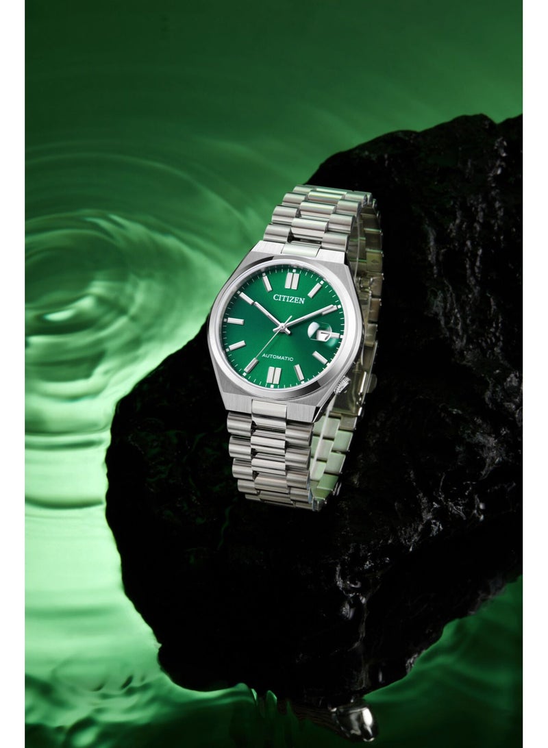 CITIZEN AUTOMATIC GREEN DIAL MENS WATCH NJ0150-81X - Image 3