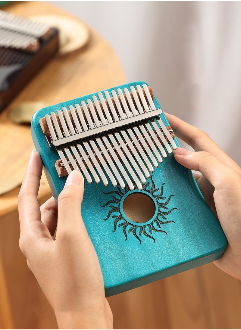 Kalimba Finger Piano, Wood Kalimba Instrument With Metal Keys, Portable Thumb Piano Keyboard Musical Instrument, Handheld Mini Keyboard Piano For Beginners, (1pc, 17 Keys Blue) - pzsku/Z2A6DE863371DBE8FC99AZ/45/_/1725619159/69c9cef6-530f-4a26-bd85-c93cd879aa80