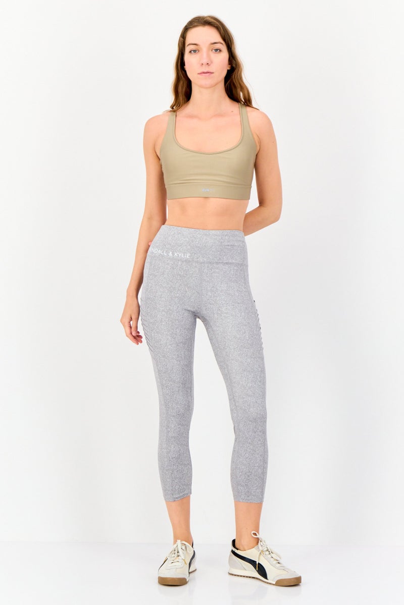 KENDALL + KYLIE Women Sportswear Fit Training Leggings, Grey - Image 4