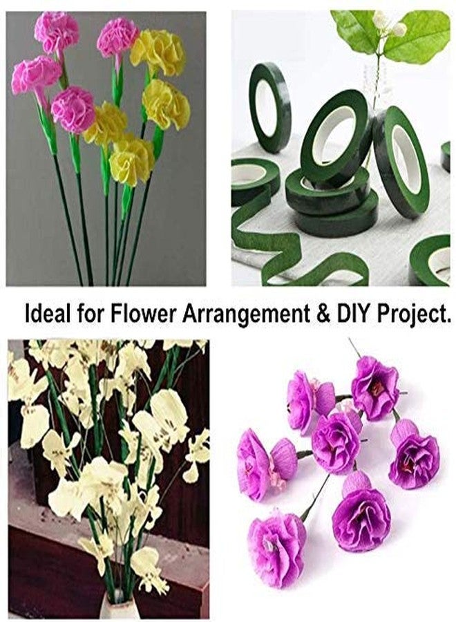 AmigozZ Flower Making Floral Tape, Green for arkandi/stocking flowers and art craft school students/fine arts(pack of 6 rolls, 35 mts each roll) - Image 3