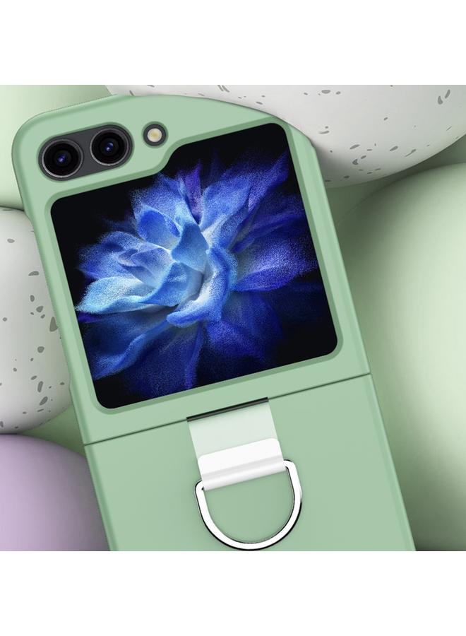 S-TOP Case For Samsung Galaxy Z Flip5 Skin Feel Silicone Foldable Phone Case with Ring - Image 3