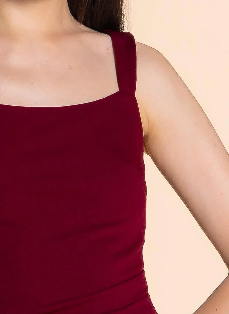 SHAPES Square Neck Midi Dress
