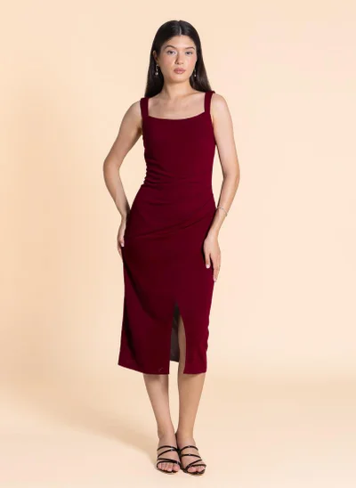 SHAPES Square Neck Midi Dress